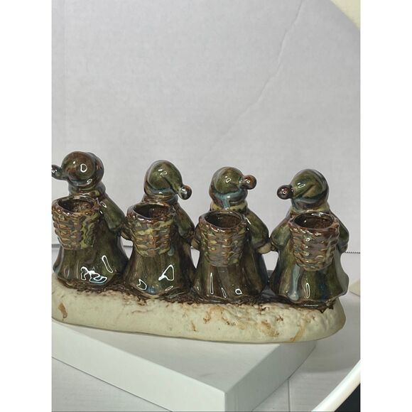 Three Hands Corp snowman candelabra holds 4 candles. - Picture 3 of 5